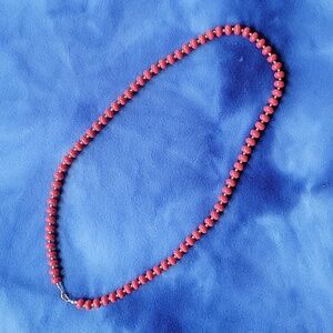 Vintage Red and Gold Bead Necklace